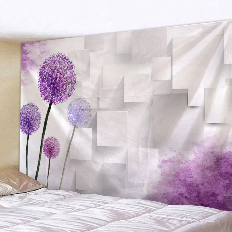 

3D Printed Beautiful Flower Design Tapestry Living Room Bedroom Decoration Wall Hanging Sandy beach Picnic Towel