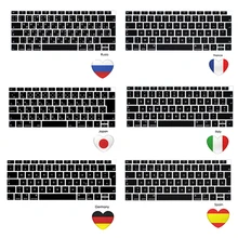 Cubierta para teclado de portátil macbook air 13 A1932, versión europea, francés, alemán, español, italiano, japonés, UE
