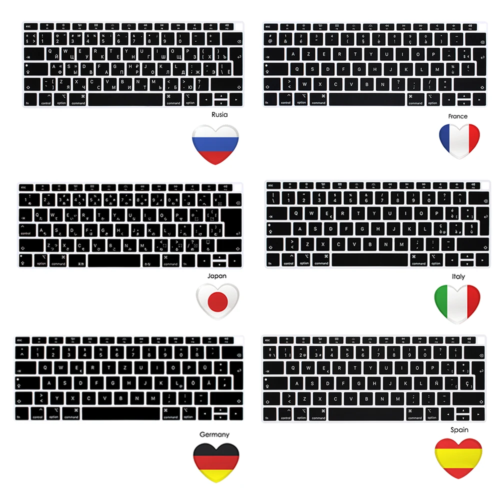 Европейская версия для macbook air 13 A1932 клавиатура ноутбука французская немецкая