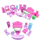 Горячая Распродажа 22 шт.компл. 3D куклы, набор домиков, детские игрушки, рождественский подарок, пластиковая мебель, миниатюрные комнаты для кукол