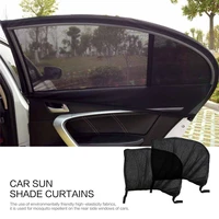 2pcs flexible auto side rear window sun shade mesh curtain car uv protection mesh cover mosquito dust protective sleeve