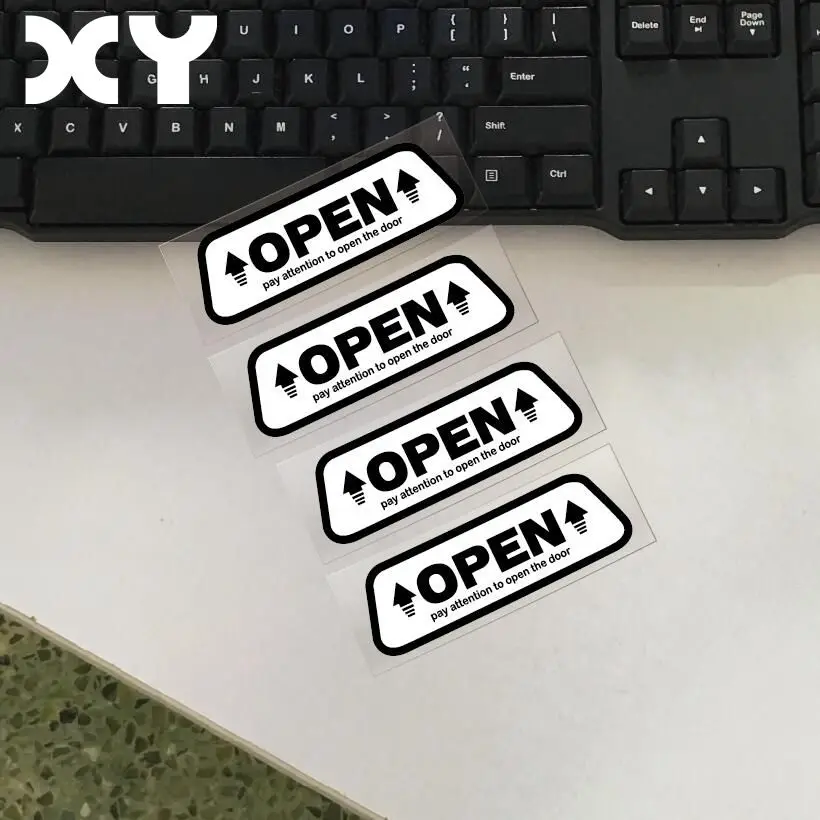 XY 4 шт./компл. светоотражающая открытая наклейка дверь предупреждающий сигнал