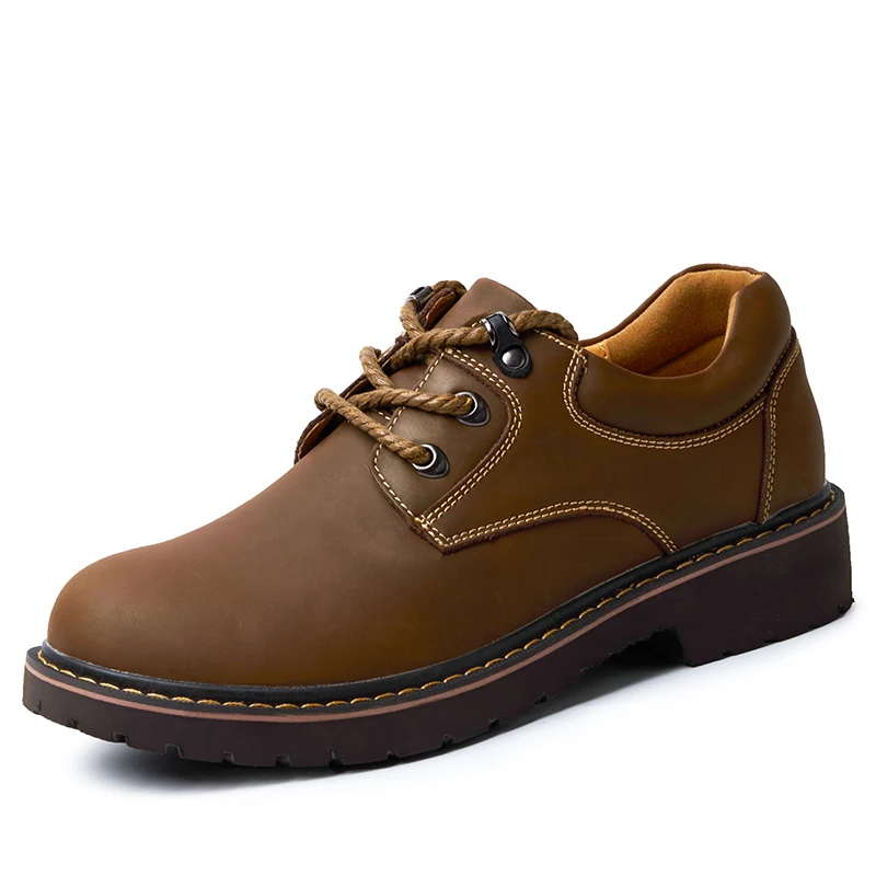2018 Brand Men's Boots Mens Shoes 45 Man Casual Genuine Leather Dr Martins Retro Black male Work Safety Tool Shoe autumn |