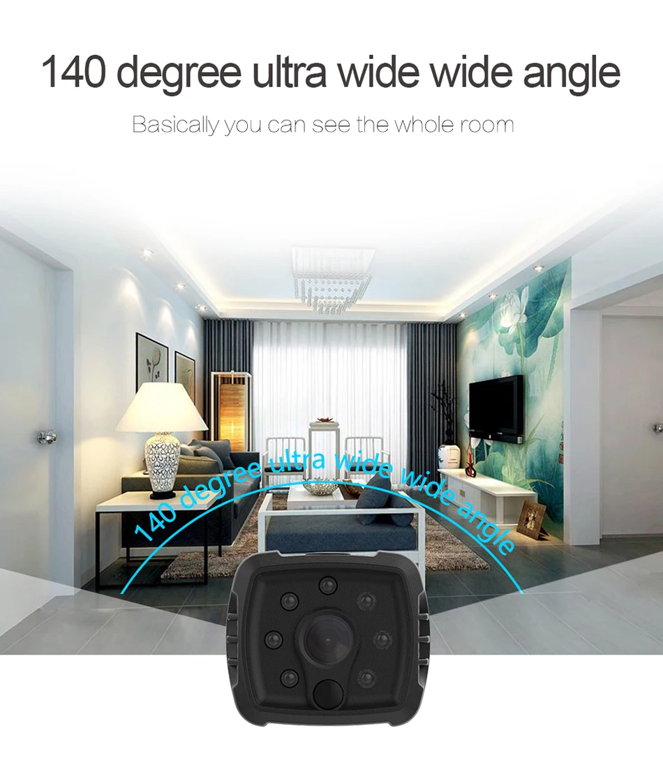 FHD 1080P мини камера ip wifi Мини Беспроводная ip камера ночного видения маленькая микро видеокамера с поддержкой до 128 ГБ DV DVR Android