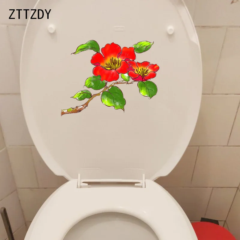 ZTTZDY 23 3*18 см красивая наклейка на стену в виде цветов камелии для спальни