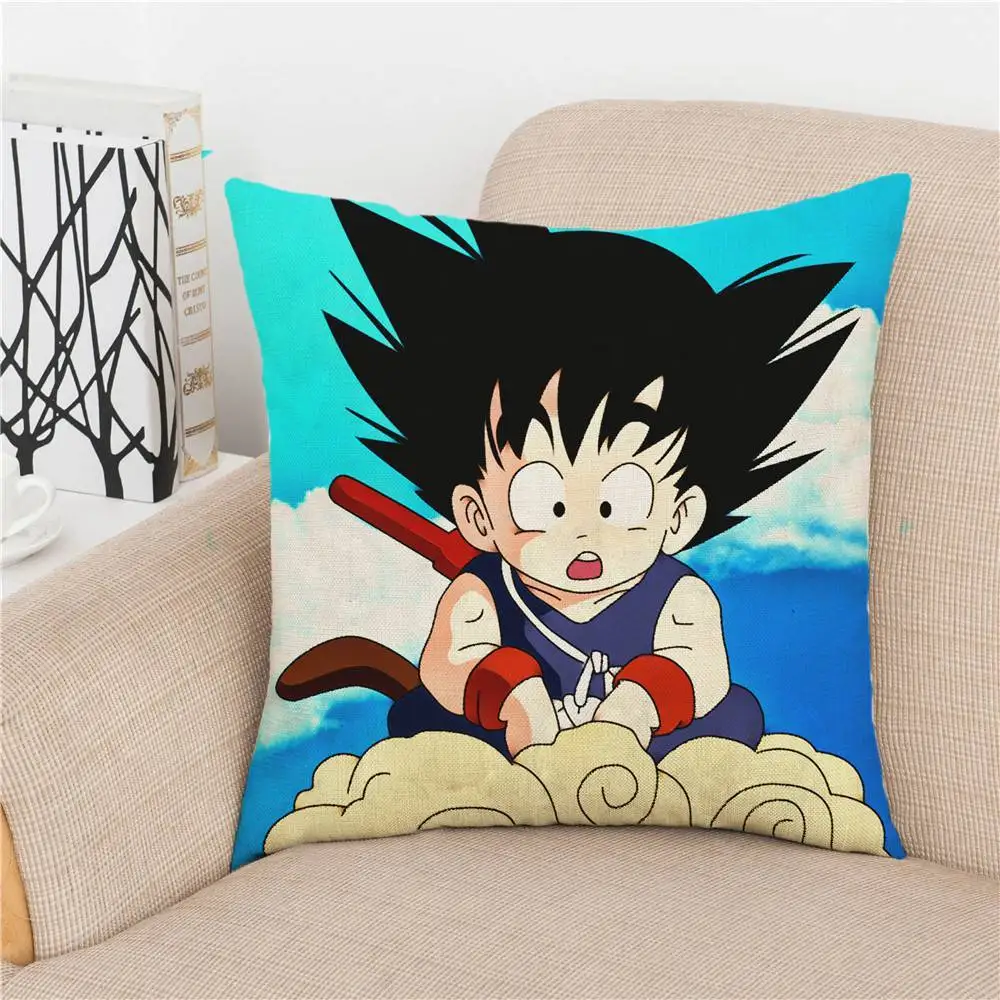Dragon Ball Baby Son Goku Dakimakura хлопковая декоративная подушка, лен Чехол 45x45 см для дивана наволочка для подушки стула домашний декор - Цвет: 2