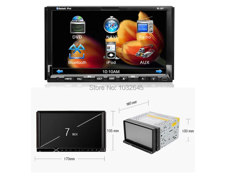 Бесплатная камеры 2DIN автомобильный GPS Bluetooth радио USB / SD автомобиля универсальный