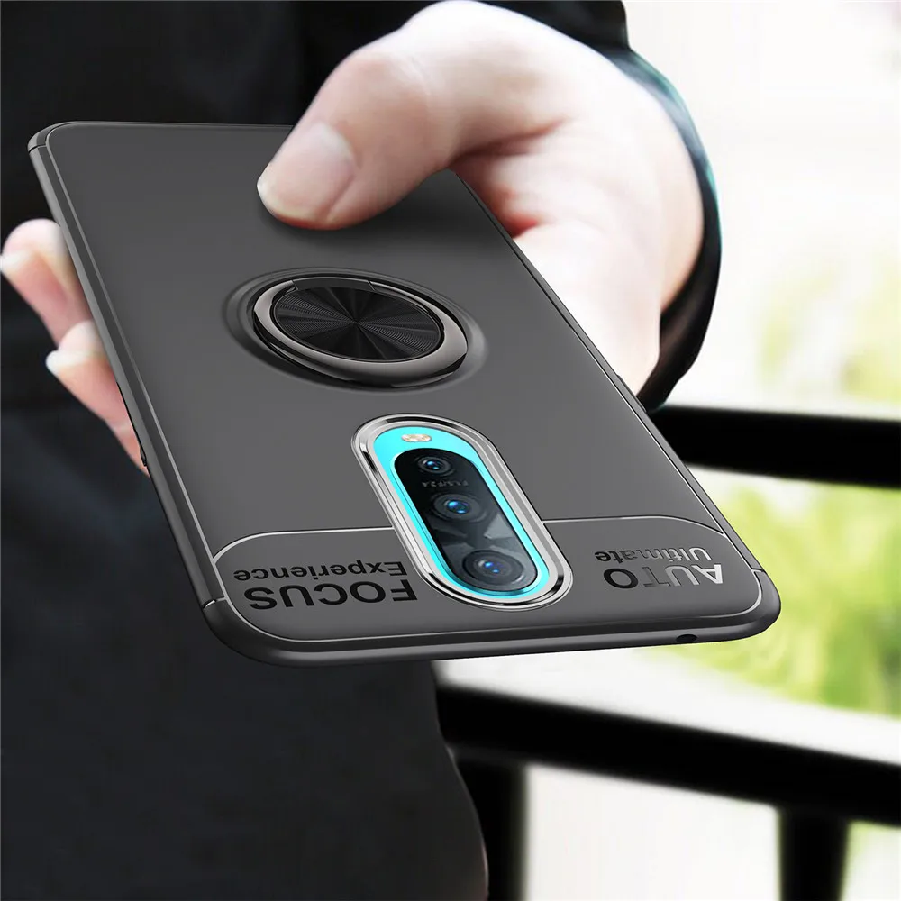 Lenuo Finger Ring All-in-one Case for OPPO R17 PRO Mix color ring bracket back cover Magnetic Car Holder Oppo Pro |