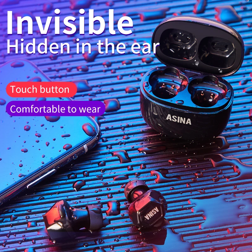 True Bluetooth наушники Водонепроницаемый наушники-вкладыши TWS с Беспроводной Headphons