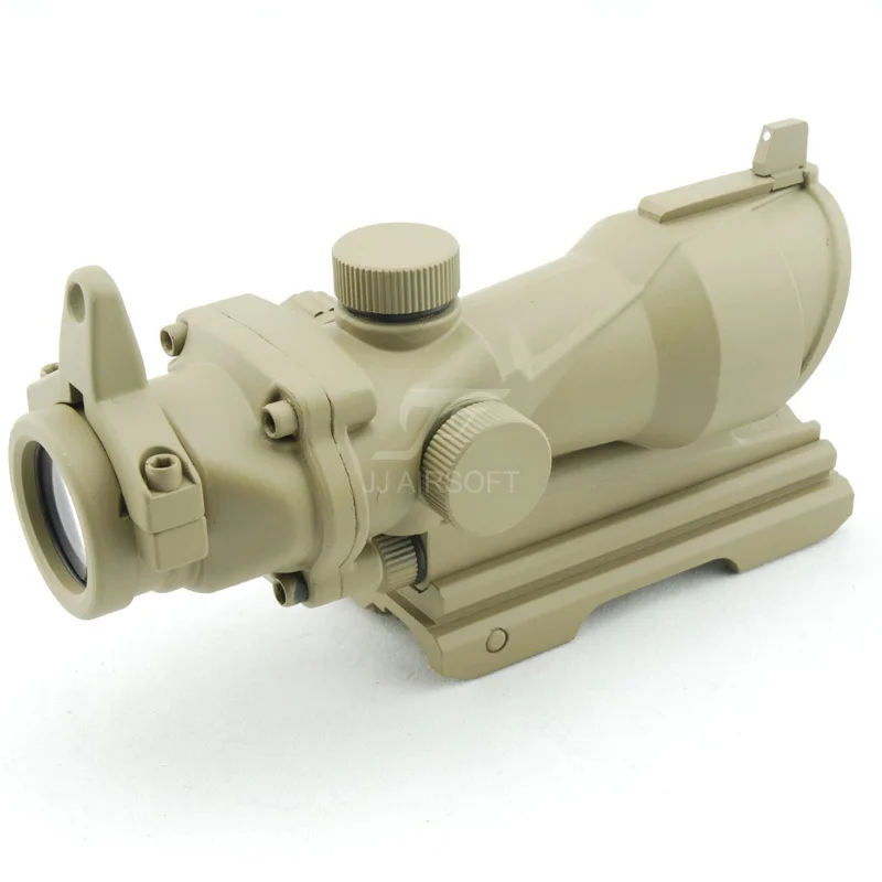 JJ Airsoft ACOG Style 4x32 прицел красный/зеленый сетка w QD Mount & Killflash/Kill Flash