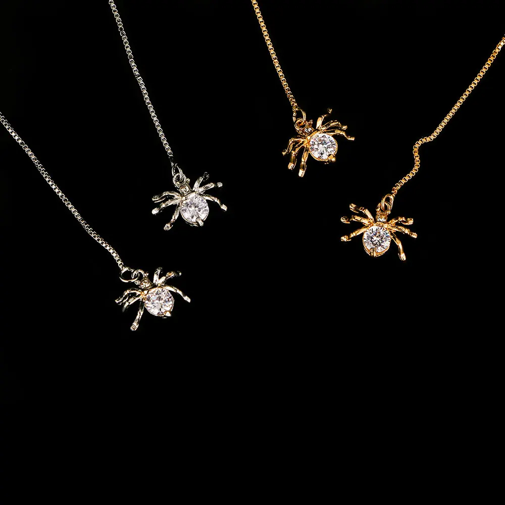 Spider Drop Earrings Round Cut Clear Cubic Zirconia Long Dangle Tassel Jewelry for Women Pendientes Mujer Moda 2018 | Украшения и