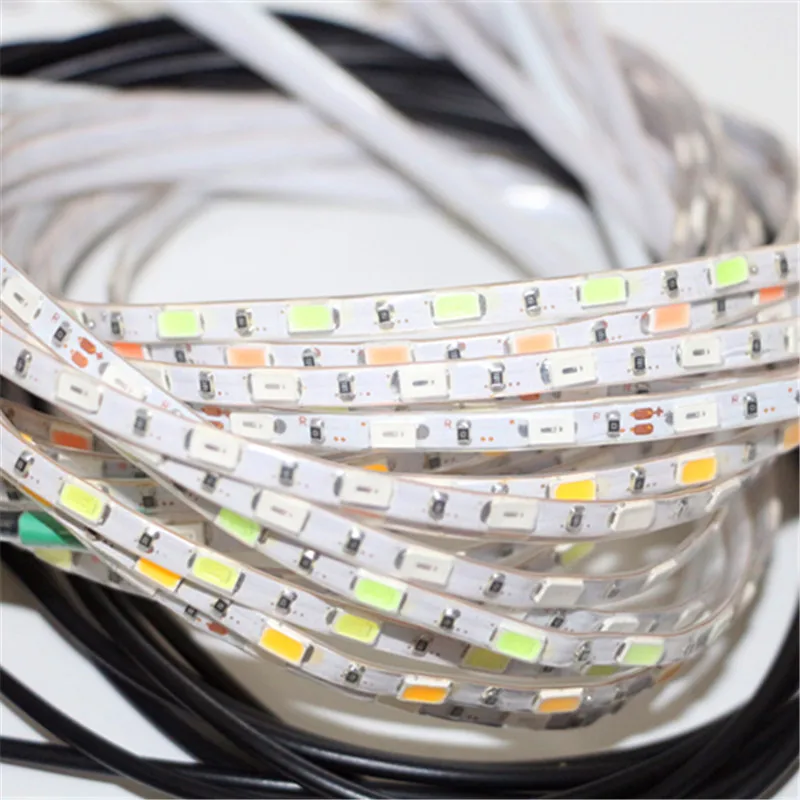 Супер яркий DC 5 в 1 м 5630 SMD светодиодный гибкий полоса 5 мм ширина 60 Светодиодный/м IP67 водонепроницаемая лента светильник с usb-кабелем