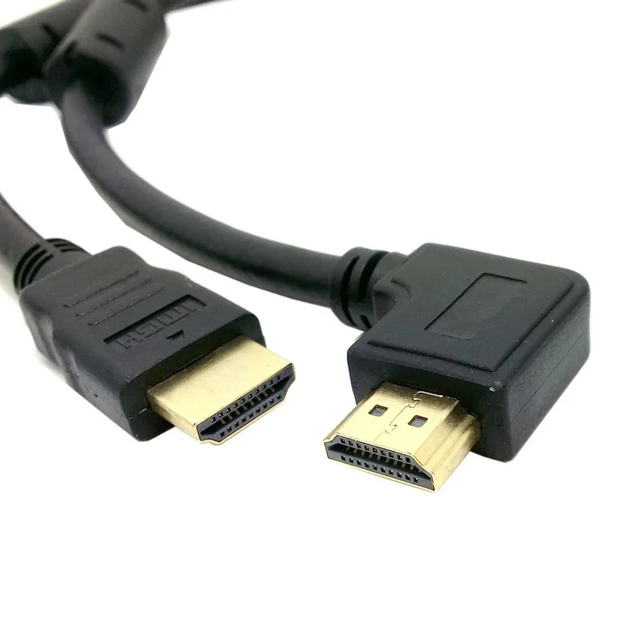 

90 Degree angled HDMI-Compatible male to Straight HDMI-Compatible 1.4 male cable for HDTV 150cm