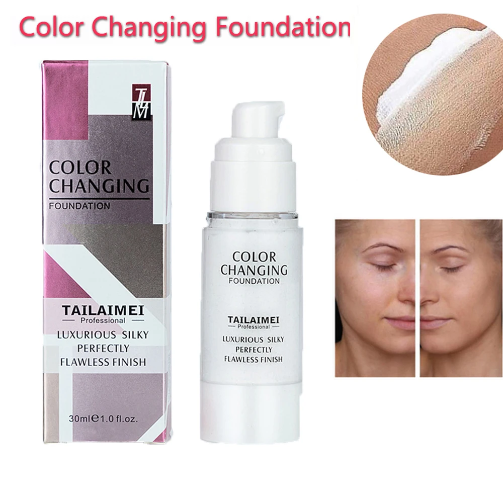 Жидкая основа для макияжа TLM меняющая цвет водостойкая стойкая нюдового лица |