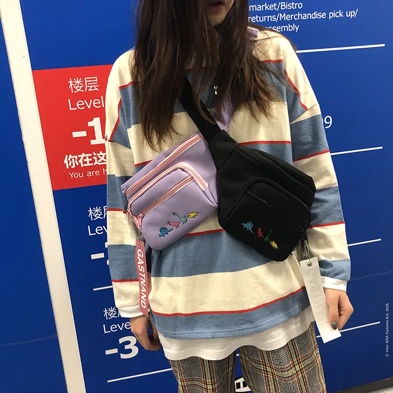 Модная сумка Harajuku Jude, модная женская нагрудная сумка, Повседневная сумка с вышивкой через плечо, брендовая поясная сумка в стиле хип-хоп