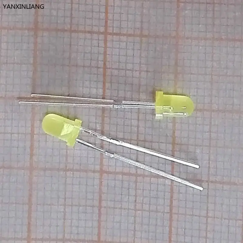 100 шт. желтых светоизлучающих диодов 3 мм светодиодов|3mm led|light-emitting diodeled 3mm yellow |