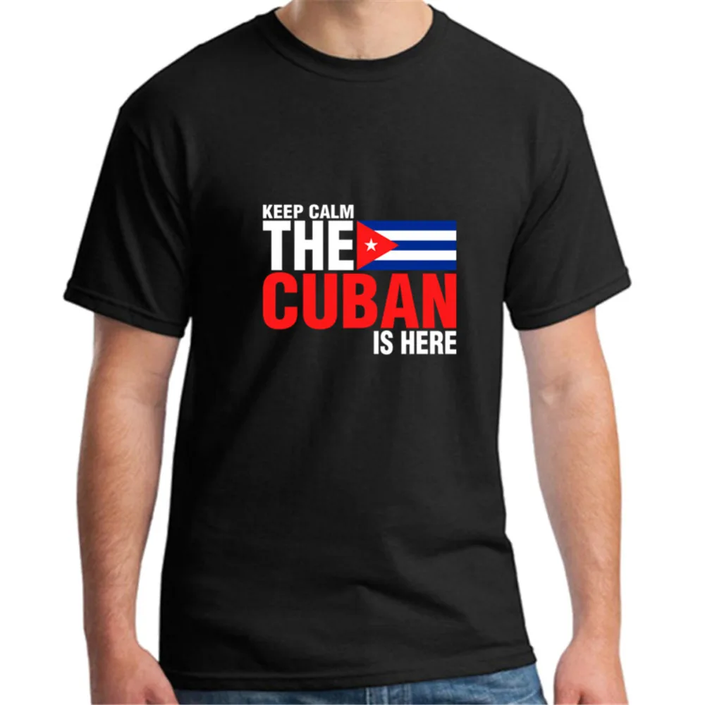 Футболка мужская с коротким рукавом круглым вырезом и флагом Кубы|designer t-shirt|t-shirt
