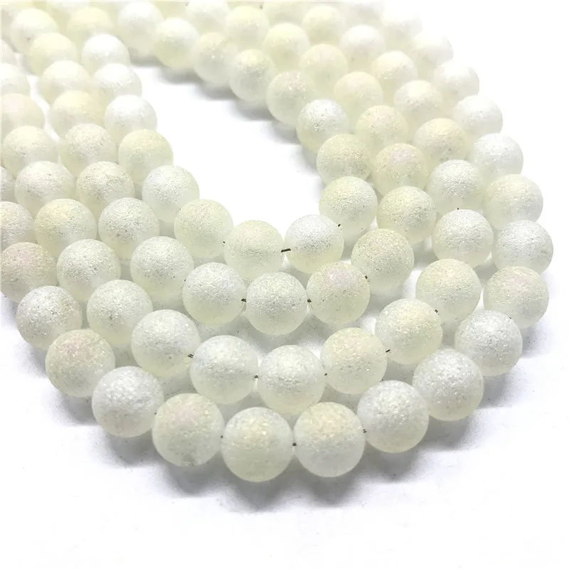 

6/8/10mm high quality frosted glass beads, round beads DIY jewelry makeing bracelet necklace #12