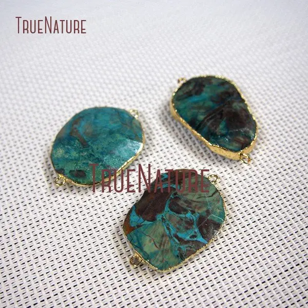 10 шт. позолоченный осадочный граненый соединитель свободной формы морской