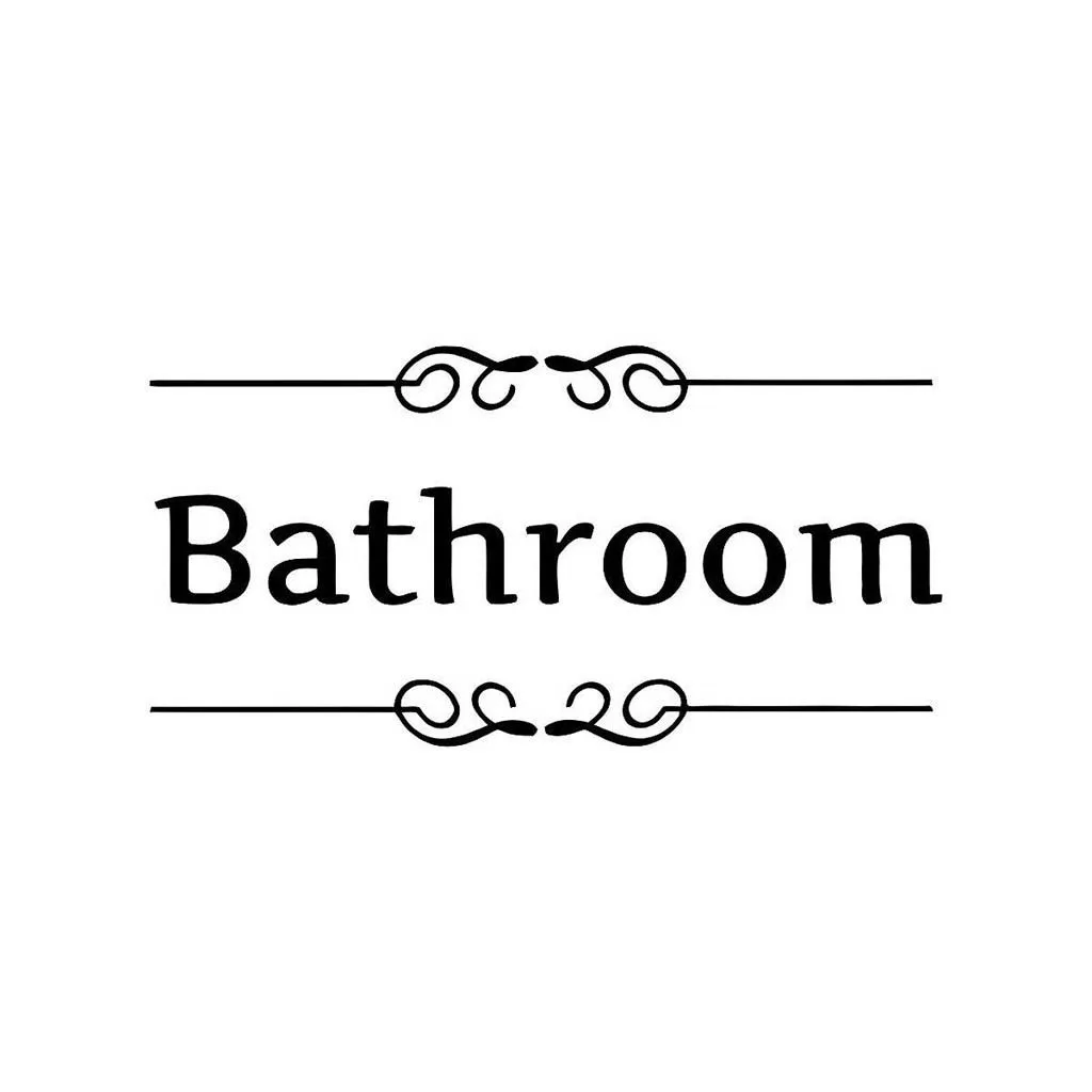 Bathroom Entrance Sign Door Stickers For Public Place Home Decoration Creative Pattern Wall Decals Diy Funny Mural Art 316W | Дом и сад