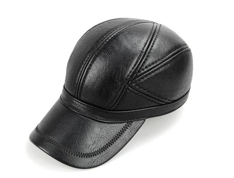 Зимние Бейсбол Кепки для Для мужчин кожаные теплые Шапки Casquette Для мужчин Snapback папа шляпа регулируемые хип-хоп Кепки s кости gorras