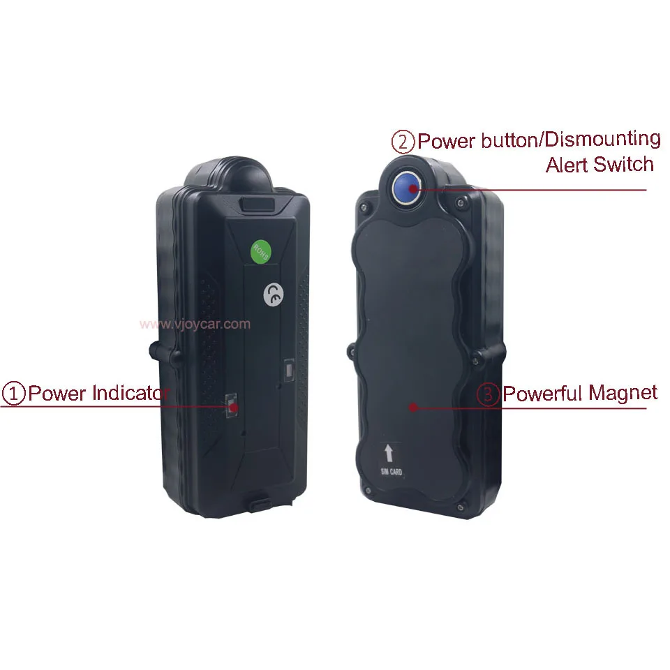 VJOYCAR TK20 20000mAh Battery Life Waterproof Magnet GPS Tracker With WiFi Data Logger FREE Tracking Software Removable on - Магнитный GPS-трекер VJOYCAR TK20 с водонепроницаемым корпусом, емкостью батареи 20000 мАч, функцией регистрации данных WiFi и бес