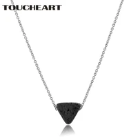 toucheart custom triangle lava bead necklaces pendants long necklaces for women charm chain designer luxury necklace sne180027