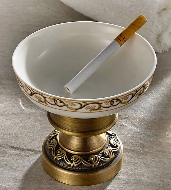 Free Standing Dish Античный латунный резной держатель для бумажных полотенец для ванной комнаты, вешалка для полотенец, аксессуары для ванной комнаты, ретро кран, набор аксессуаров для ванной комнаты - Цвет: Free Standing Dish