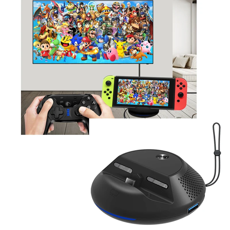 Портативный ТВ конвертер зарядная док станция для консоли Nintendo Switch охлаждающая