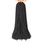 Самкоса искусственный кудрявый локс вязанные волосы синтетические плетеные волосы 18 дюймов Пряди для наращивания волос 24 прядиупаковка