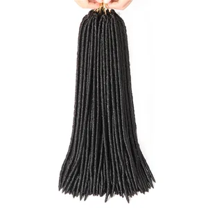 Самкоса искусственный кудрявый локс вязанные волосы синтетические плетеные волосы 18 дюймов Пряди для наращивания волос 24 прядиупаковка