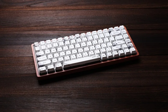 GK84 Ink Painting Gk84 механическая клавиатура 75% dye sub keycap Деревянный Пользовательский светильник rgb чернила paintingsakura lotus bluetooth 4,0 USB двойной режим - Цвет: GK84 Ink Painting