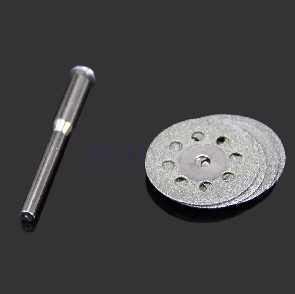 

Mini 22mm 5PCS Sharp Rotary Diamond Cutting Discs Disks Dremel Tools With A Rod APr 11