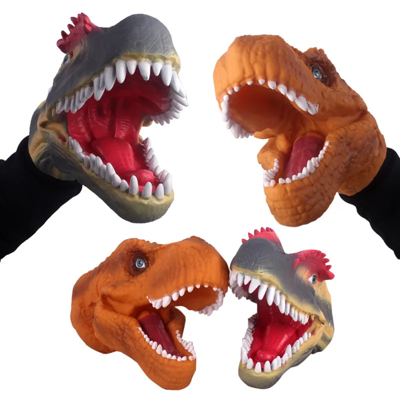 Hand puppet Jurassic World Baryonyx Tyrannosaurus Rex Velociraptor claws Head gloves Kid Toys Model Action Figures Birthday gift | Игрушки и