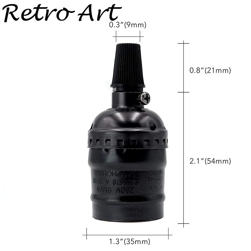 Лофт Античный Ретро лампа Эдисона разъем винтажный Светильник Алюминиевый E27 Цоколи лампы