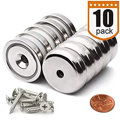 

Neodymium Disc Countersunk Hole Magnets Strong, Permanent, Rare Earth Magnets,Magnet Hook,with Screws