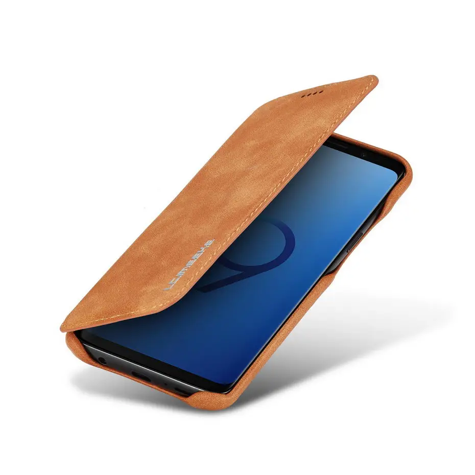 Роскошный флип-чехол для samsung galaxy S8 S7 S9 Plus Edge чехол из натуральной кожи кошелек Бизнес винтажный Чехол-книжка