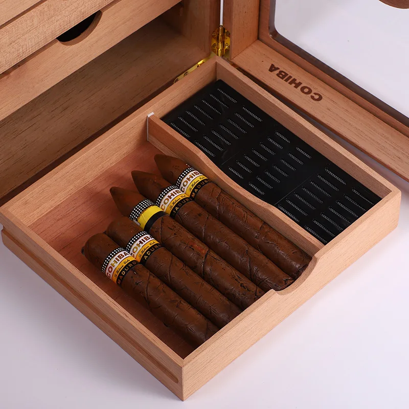 Хьюмидор для сигар Cohiba глянцевая отделка пианино деревянный кубинский шкаф Humidor