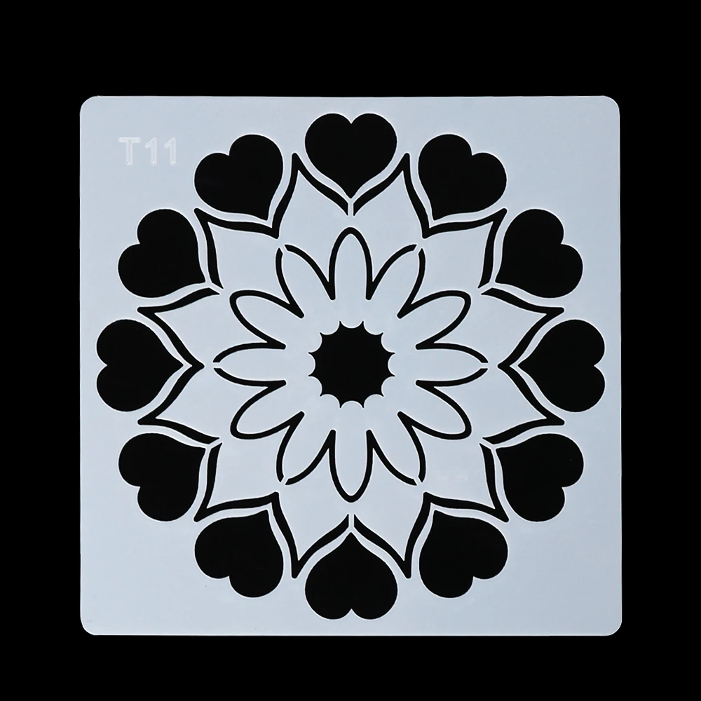 DIY Сердце цветок Многослойные трафареты для стен Живопись штамп скрапбукинга