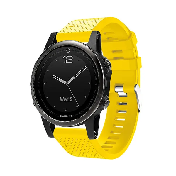 Лучшая цена из силикагеля, мягкий ремешок Ремешок Браслет ремешок для Garmin Fenix 5S часы замена силиконовые наручные - Цвет: Yellow