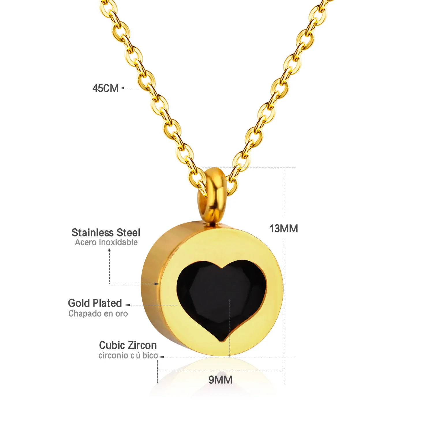 LUXUKISSKIDS изысканное CZ ювелирное изделие круглые подвески в виде сердца ожерелья