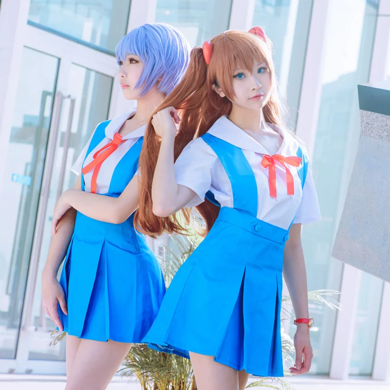 Школьный костюм CostumeBuy неоновый Genesis Evangelion EVA Ayanami Rei Soryu Asuka Langley для девочек L320 |