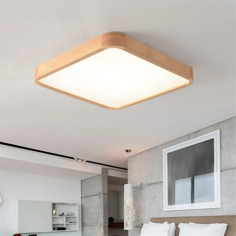 

2018 New Living room lamp wood led ceiling light Japanese style simple luminaires bedroom lamps