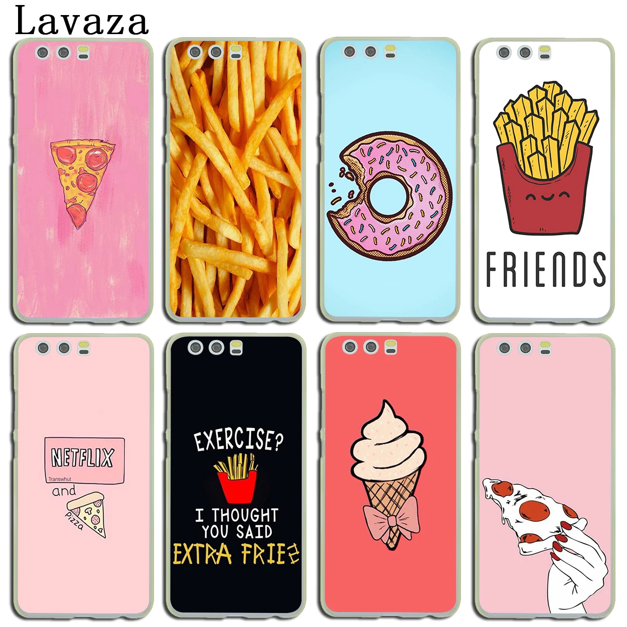 Lavaza пицца картофель фри пончик пищевой чехол для Huawei P30 P20 P9 P10 Plus P8 Mate 20 Pro Lite Mini 2016