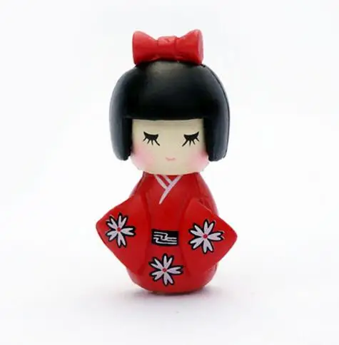 20 шт. новые милые японские полимерные Мини куклы Kokeshi для девочек размер 1 8x1x2 5
