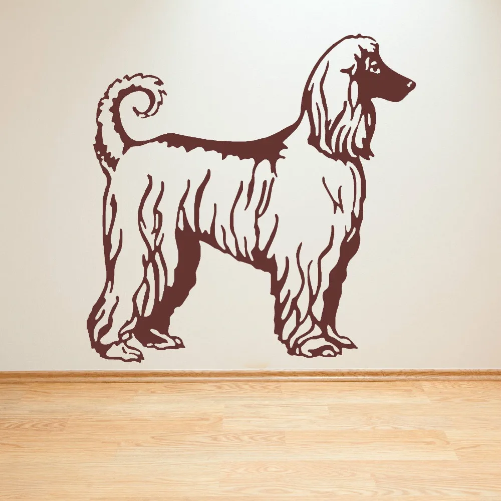 Afghan hound dog series free shipping vinyl wall stickers mural art of home decor living room decals animal F-159 | Дом и сад