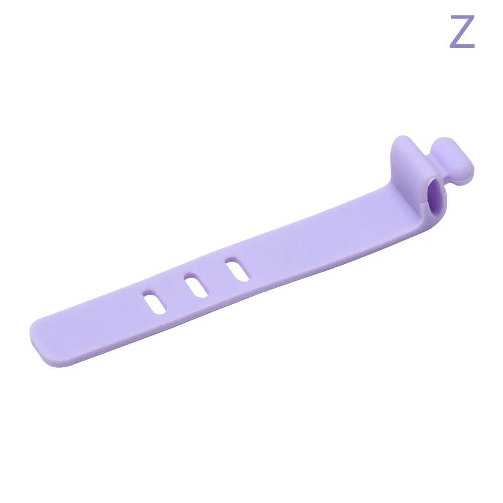 purple 10 шт. силиконовые наушники устройства для сматывания шнуров мягкие USB провода Кабельные стяжки держатель для хранения Органайзер зажимы для гарнитуры - Цвет: purple