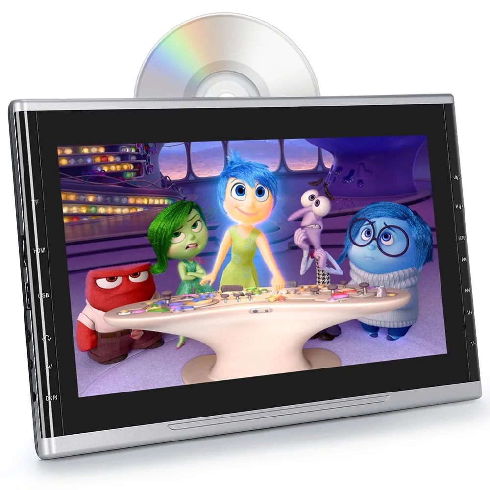 Тыква 10,1 дюймов 1024*600 подголовник автомобиля мониторы DVD видео плеер USB/SD/HDMI/FM TFT ЖК дисплей экран сенсорная кнопка игры дистанционное управление
