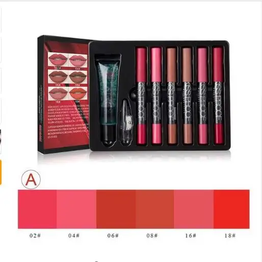 MENOW бренд make up set 6 kiss proof губная помада и точилка для карандашей удаления