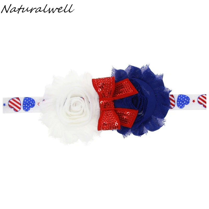 Головная повязка с американским флагом Naturalwell на голову для малышей лента волос